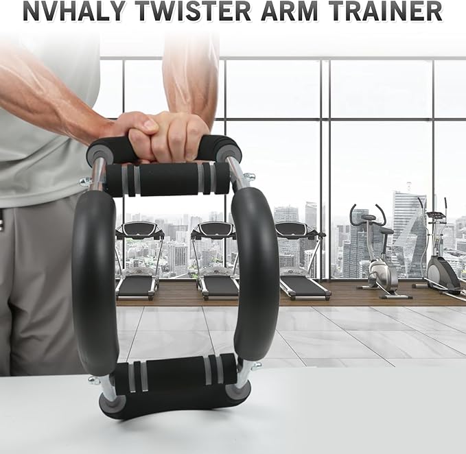 Twister Arm Trainer - Adjustable 60-100lbs Resistance Arm & Chest Workout Equipment for Home Gym Fitness , Arm Strengthener for Men, Power Twister Bar for Biceps, Forearm & Shoulder Training