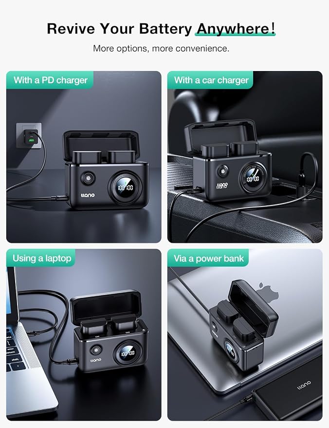 llano 2-Pack LP-E6NH Batteries and 18W Fast Dual USB Charger