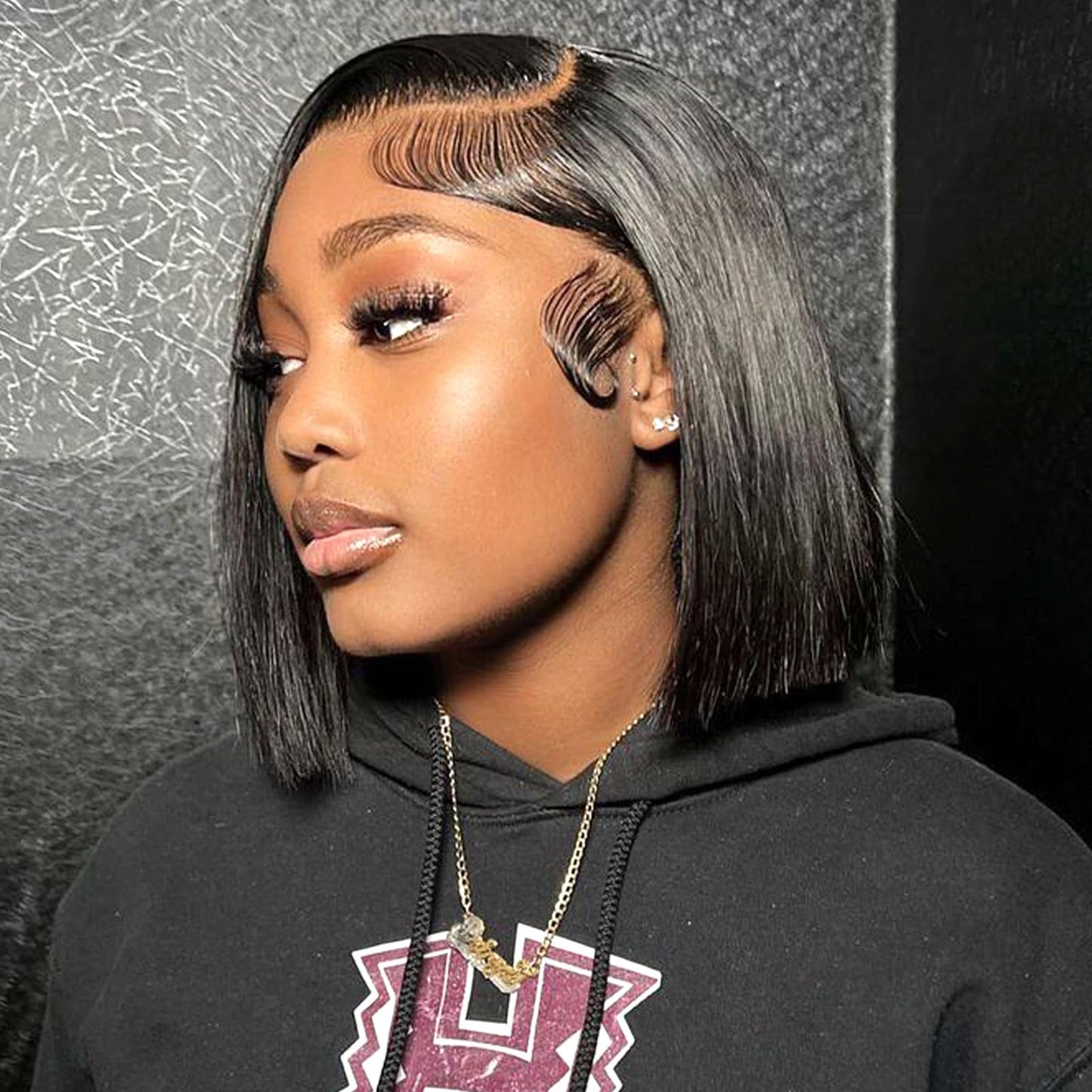 Hiriremy Short Bob Wigs For Black Women Human Hair Straight Bob Wig 13X4 Hd Lace Front Wigs Human Hair Pre Plucked Glueless Huma