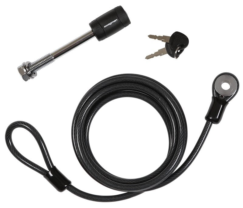 Swagman Anti-Wobble 5/8" Threaded Hitch Pin and 8.5' Cable, Black