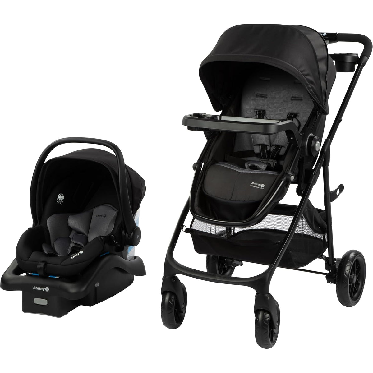 Safety 1st Grow and Go Flex 8-in-1 Travel System, Foundry & onBoard 35 LT Adjustable Infant Car Seat Base