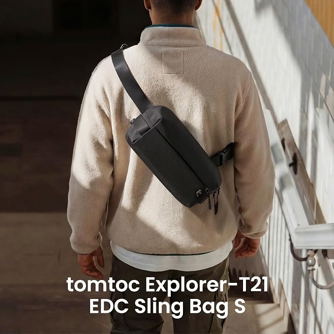tomtoc Compact EDC Sling Bag 3L-10L, Minimalist Crossbody Bag Chest Shoulder