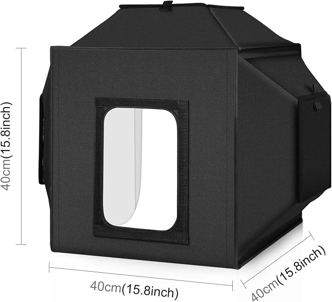 Glendan Portable Light Box Photography: 16"x16" Professional Dimmable Photo Box