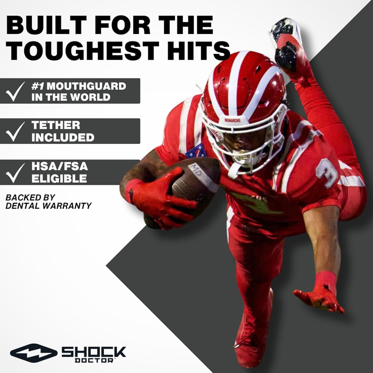 Shock Doctor Mouth Guard - Heavy Duty Gel Max Protection for Sports | Custom Fit for Adults & Youth