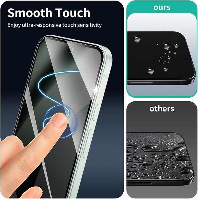 3+3+1-Pack, Privacy Screen Protector and Camera Lens Protector