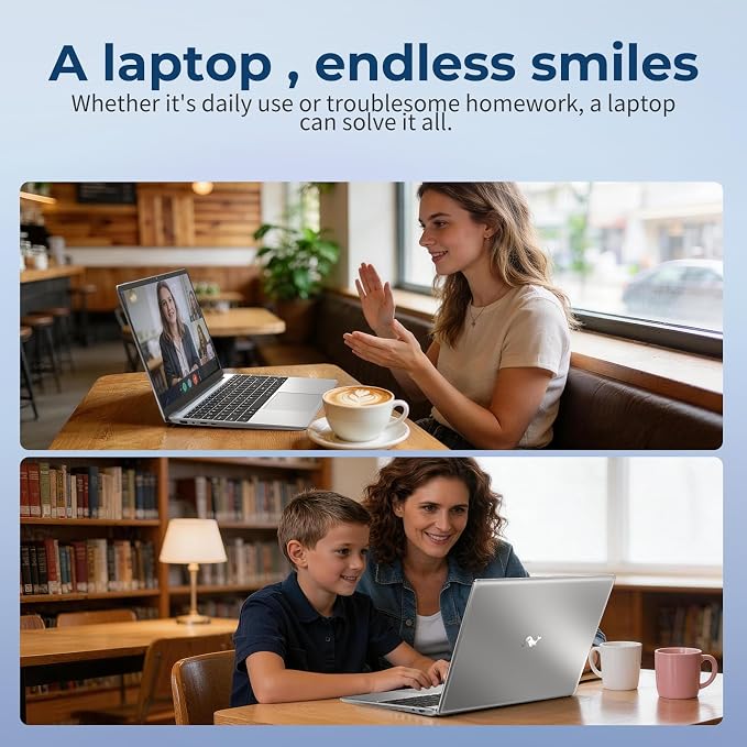2026 Laptop Computer, 15.6 Inch Windows 11 Pro Laptops with Office 365, 8GB RAM 256GB SSD, Traditional Portable Lap top with Core M3-6Y30 Processor and Built-in Cooling System for Business & Students