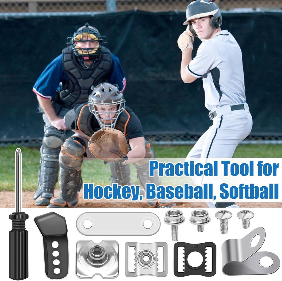 Skiennix Hockey Helmet Repair Kit - 31PCS with J Clips, Rubber Gaskets & Visor Clips | Complete Hardware Set
