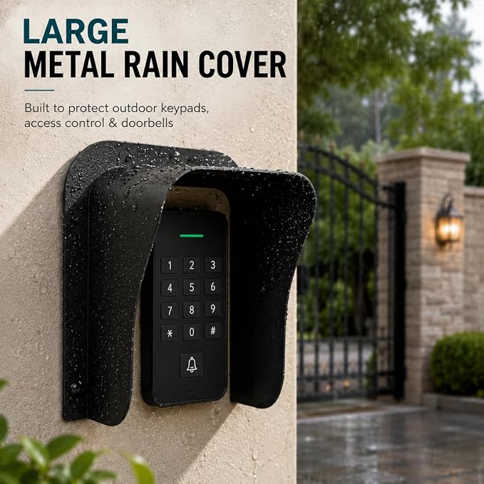 2 Pack Ring Doorbell Cover Weatherproof, Large Metal Ring Doorbell Protector