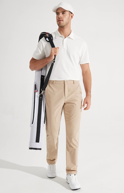 Libin Men's Golf Pants - Stretch Quick-Dry Casual Trousers with Pockets | Lightweight & Comfy (30"/32"/34")