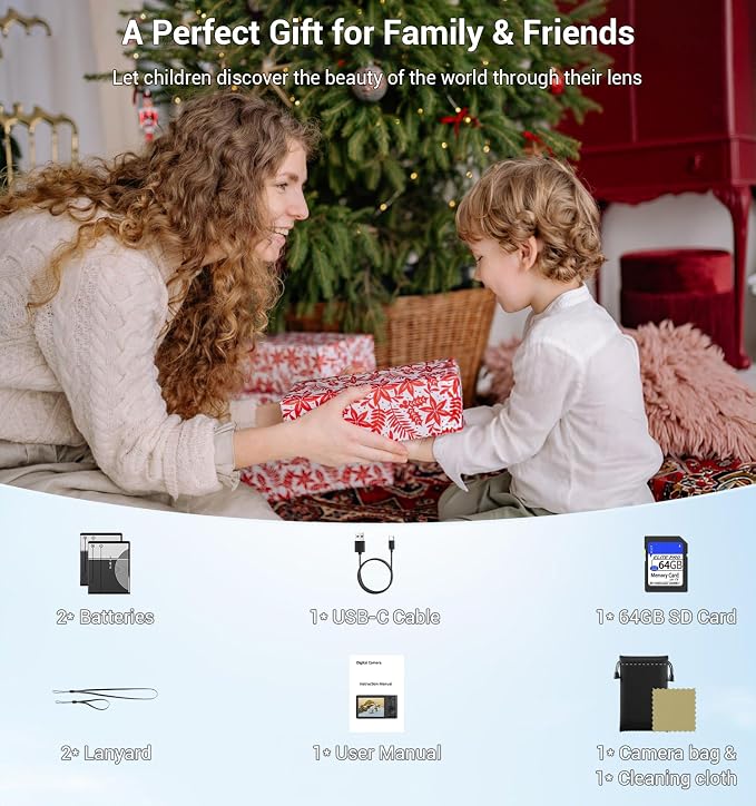 Digital Camera, Upgraded FHD 4K Digital Camera