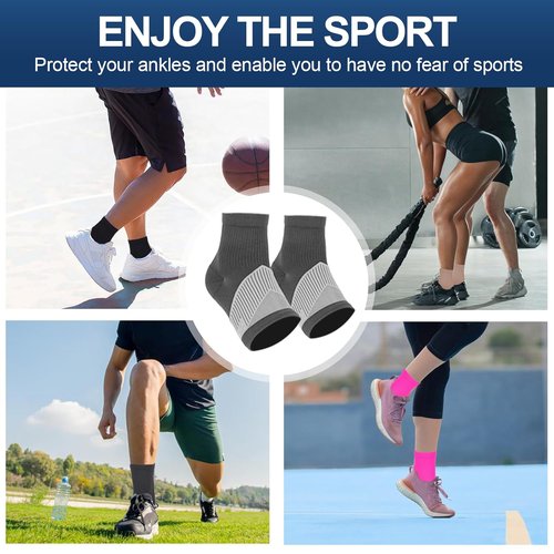 DRNAIETY Ankle Brace Socks - Compression Sleeves for Plantar Fasciitis & Achilles Tendonitis | Comfortable & Breathable (XL)