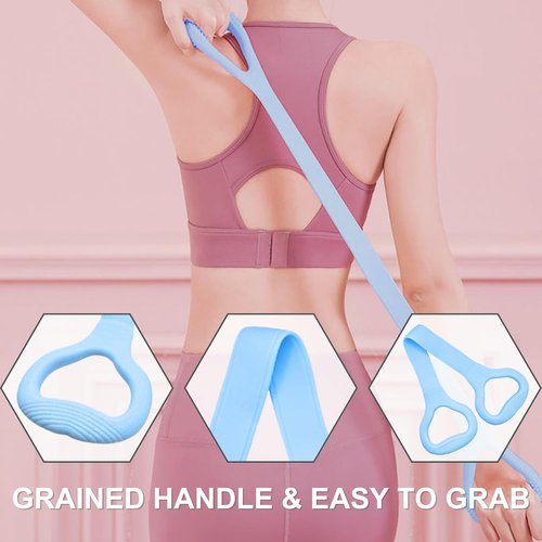 LEZER Figure 8 Resistance Band - Versatile Fitness Elastic Rope for Arm, Back, Chest & Shoulder Workouts | Ideal for Yoga & Pilates