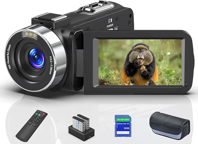 8K 64MP Video Camera 18X Digital Camcorder Video Camera