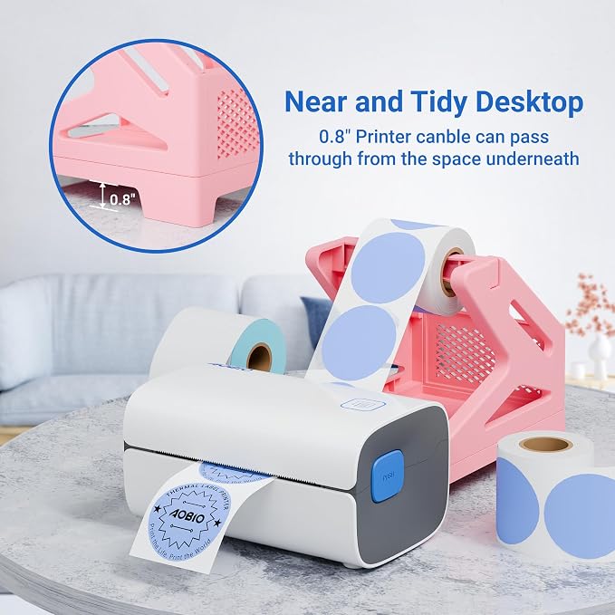 Label Holder, Compatible with Rolls and Fan-Fold Labels, Thermal Label Paper