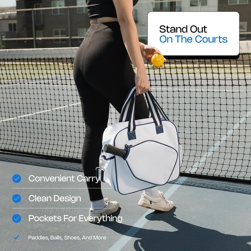 Premium Pickleball accessories - Adjustable Sling w/Side Pocket for Paddle- Fashionable Sport Bag for Women - Pickleball Bag for Women by Kryn