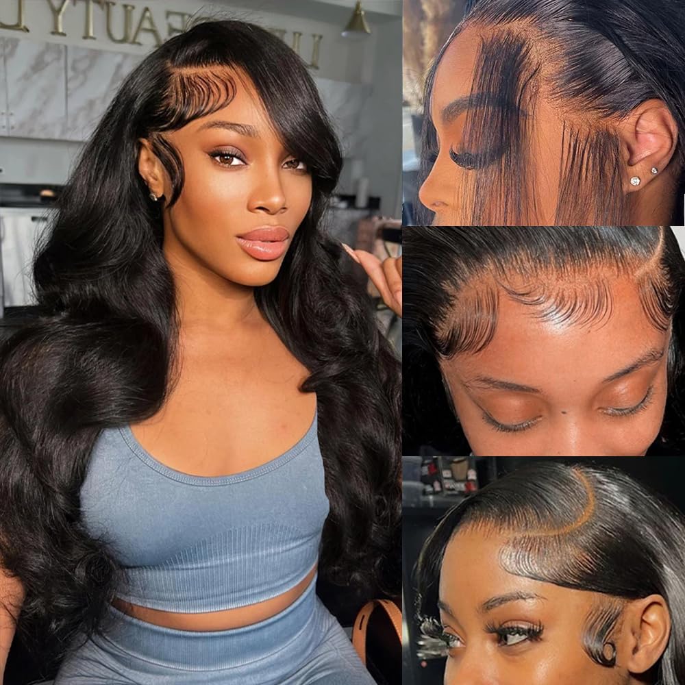 Tiwugi Body Wave Wigs Human Hair 180% Density 13X4 Hd Lace Front Wigs Human Hair Pre Plucked Body Wave Glueless Wigs Human Hair