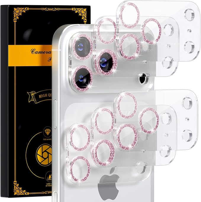 for 6 Pack iPhone 17 Pro Max Camera Lens Protector 9H Tempered Glass Camera