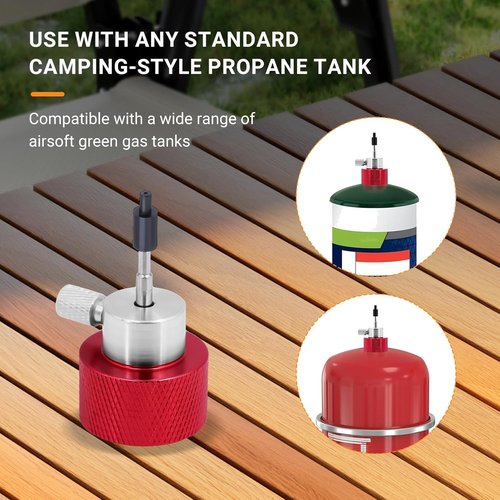 Elecbee Airsoft Propane Filling Adapter - Reusable Non-Leaking Gas Refill with Silicone Oil Port for Green Gas Cans