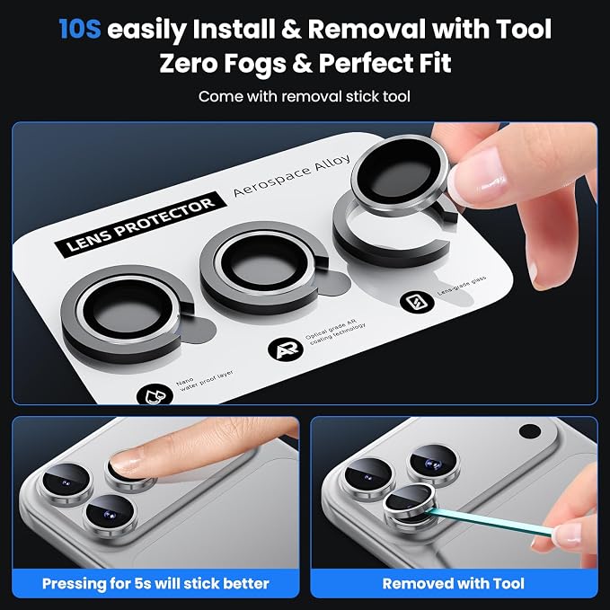 WSKEN for iPhone 17 Pro/iPhone 17 Pro Max Camera Lens Protector