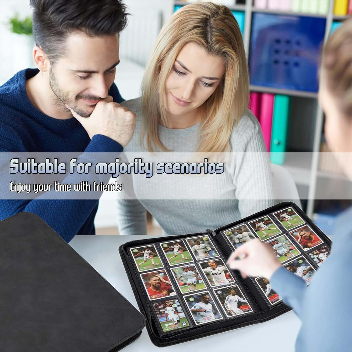 Trading Card Binder - Premium 9 Pocket PU Collection Album | 540 Pocket for MTG, TCG & Sports Cards (Black)