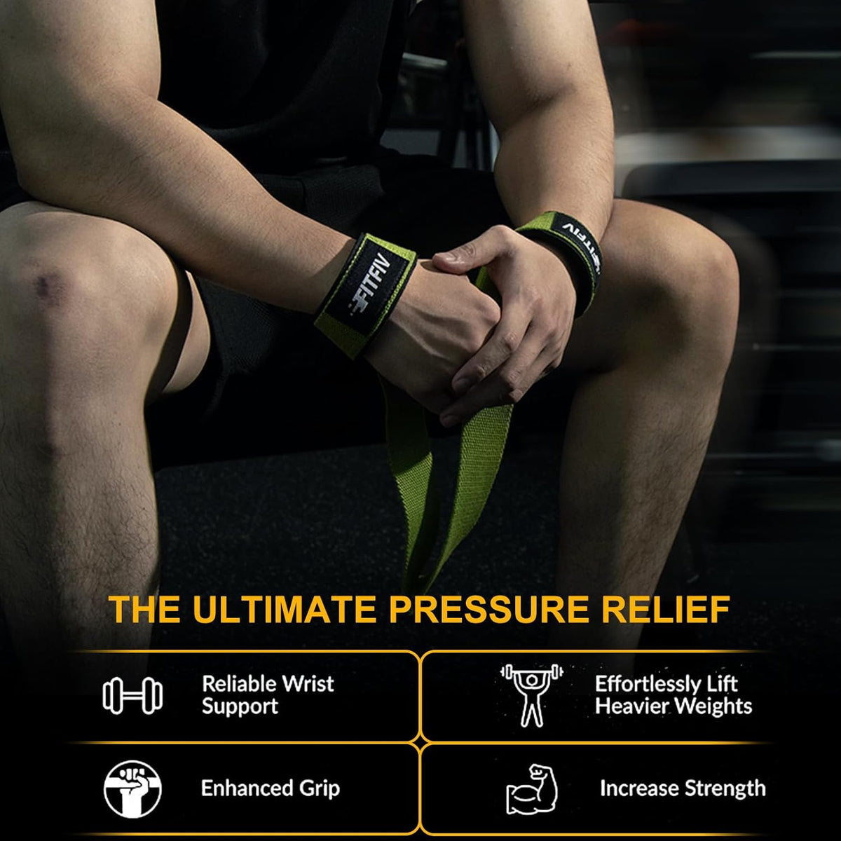 Skiennix Lifting Straps - Neoprene-Padded Wrist Support for Weightlifting | Gym Strength Training for Men & Women