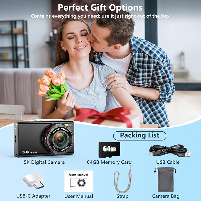 5K 96MP Digital Camera for Photography