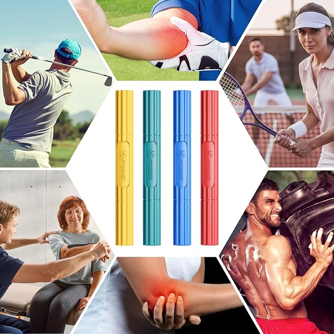 FitBeast Flex Therapy Bar, Tennis Elbow Therapy Bar - Ideal for Relieve Tendonitis Pain & Improve Grip Strength, Fitness Resistance Bar for Golfers Elbow & Tendinitis, Twist Bar for Physical Therapy
