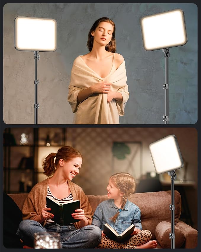 Torjim 11 Inch Video Light Kit for Creators-24W High Brightness Studio Lights