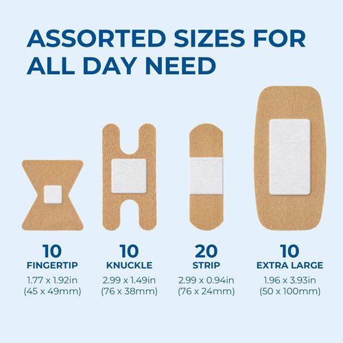Conkote High Elasticity Bandages - Latex-Free Finger & Knuckle Protection, 50 Count Variety Pack