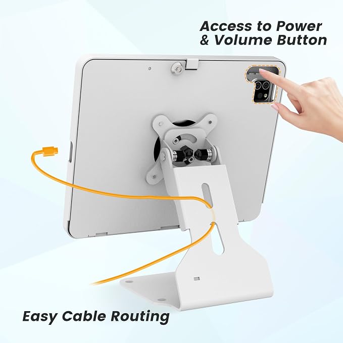 Heavy Duty iPad POS Stand for Desk, All Metal