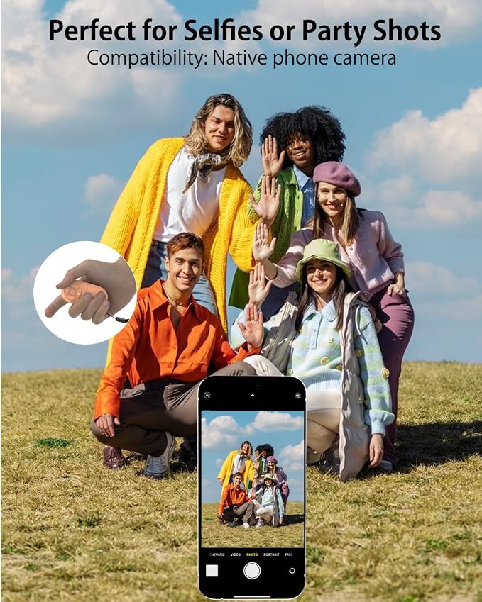 Wireless Remote Controller for iOS/Android Bluetooth Remote Control for TikTok