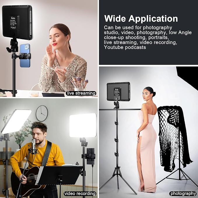 12" LED Video Light Kit, Streaming Lighting