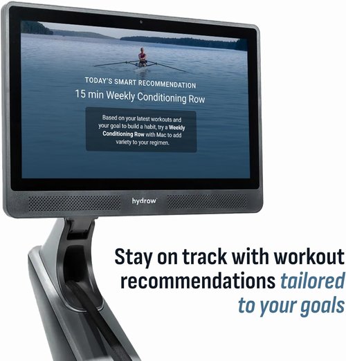 Hydrow Origin Rowing Machine - Immersive 22" HD Rotating Screen for At-Home Workouts | Stows Upright