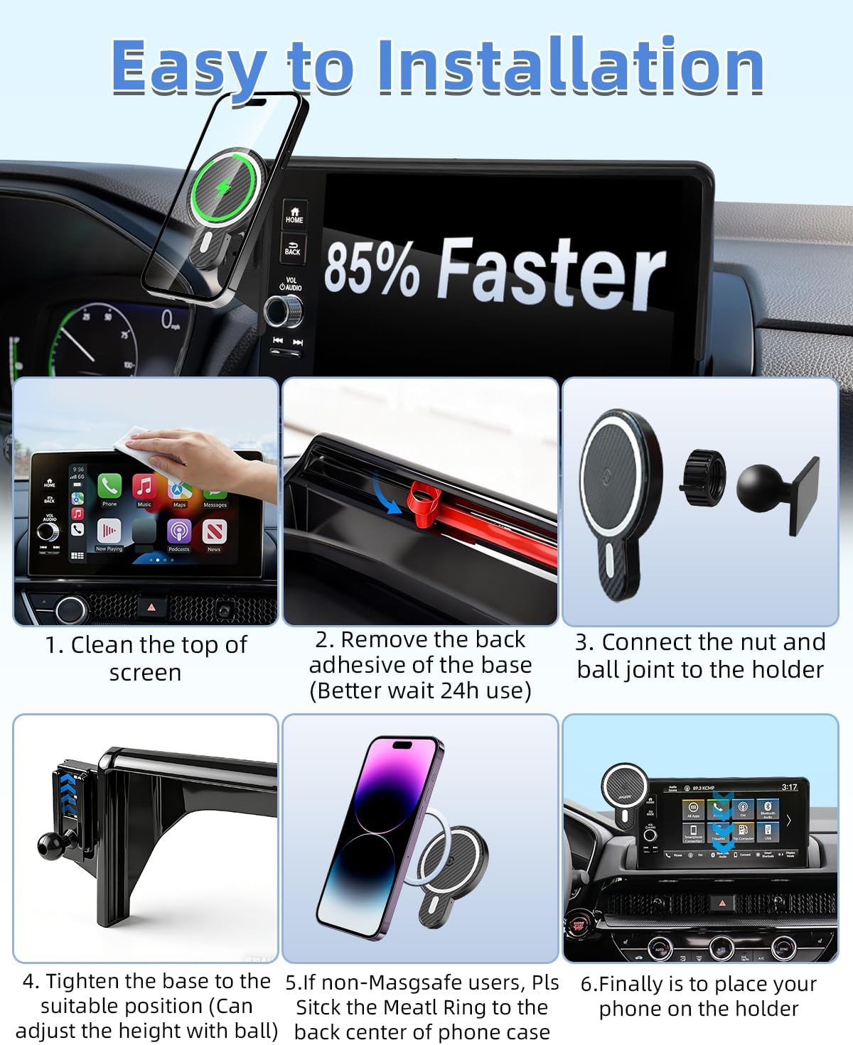 PZK Car Phone Mount for 2019-2026 Toyota Corolla/Corolla Cross 2022-2026