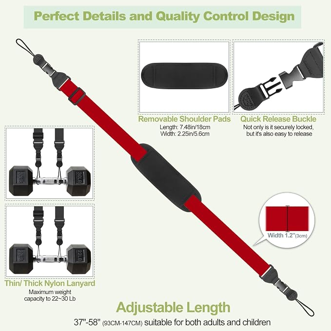 Universal Shoulder Strap, Removable Neoprene Padded Camera Strap, Adjustable