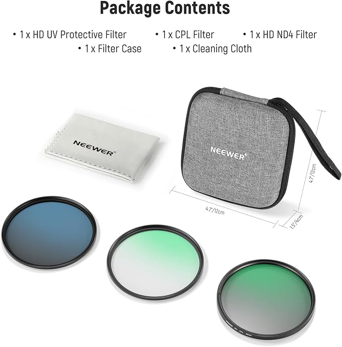 NEEWER 95mm UV CPL ND Lens Filter Kit