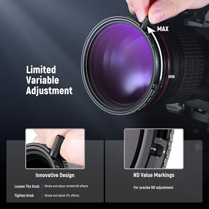 Neewer True Colors 77mm Variable ND2-32 & CPL
