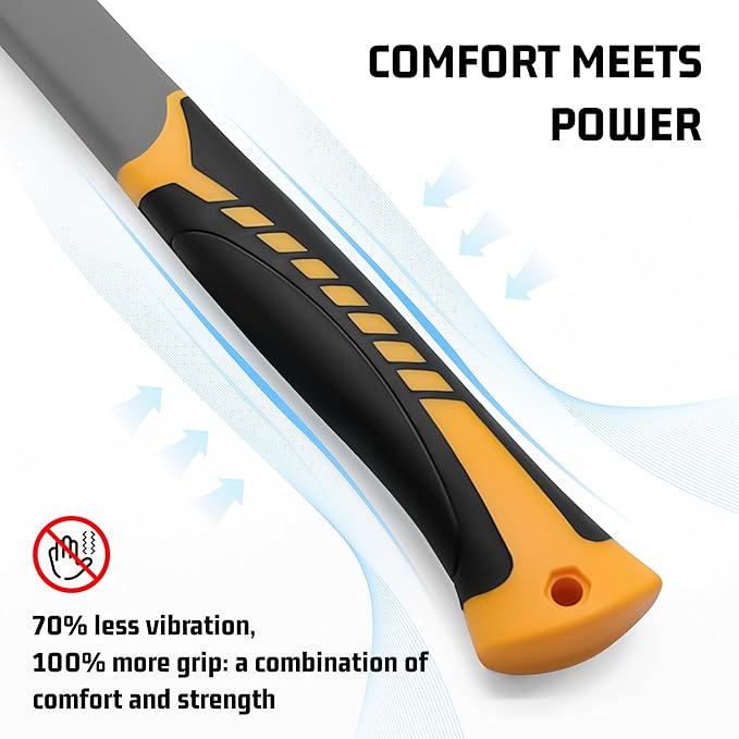 Pry Bar Hammer with Nail Puller - Unique Hammer Head 12.5" 18oz Pry Bar - Multi-Functional Tool with Cats Paw, Crowbar | Rubber Grip, Polished Beveled Claws - Forged Steel Design for Strength
