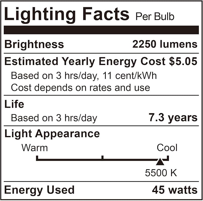 EMART Full Spectrum Light Bulb, 45W 5500K Spiral CFL Daylight