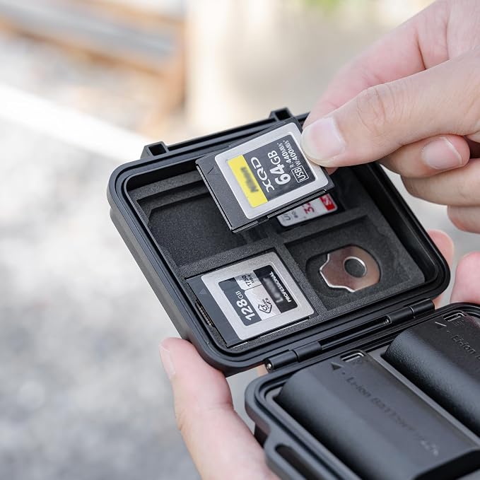 JJC Portable Camera Battery Memory Card Storage Case