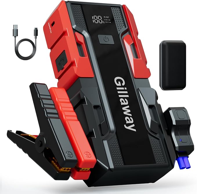 001B 3000A Car Jump Starter Battery Pack (Up to 9.0L Gas and 7.0L Diesel Engine), 12V Car Charger Jump Starter Portable Battery Jump Starter with Power Bank
