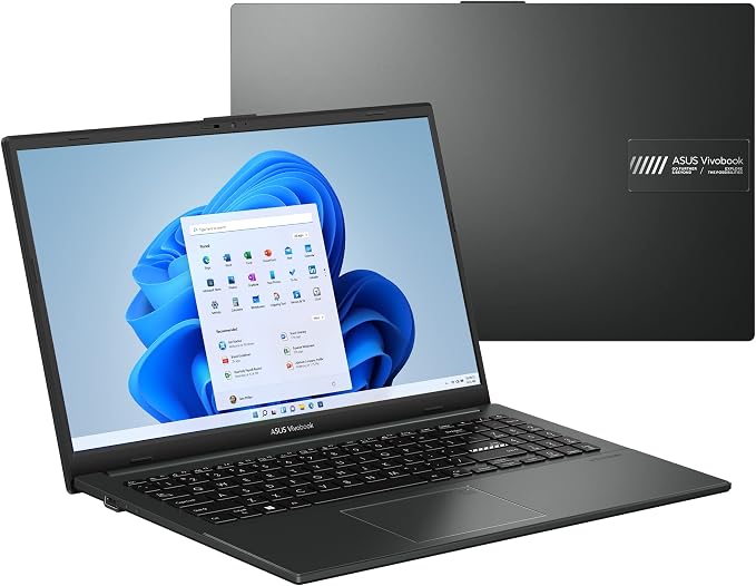 ASUS 2023 Vivobook Go 15 Laptop, 15.6" FHD Display, AMD Ryzen 5 7520U Processor, 8GB RAM, 512GB SSD, Windows 11 Home, Mixed Black, E1504FA-AS52