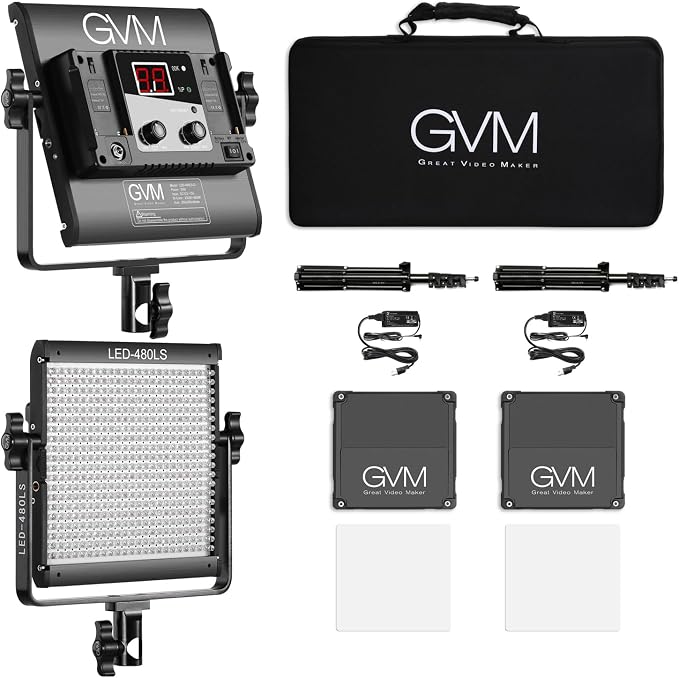 GVM 2 Pack LED Video Lighting Kits