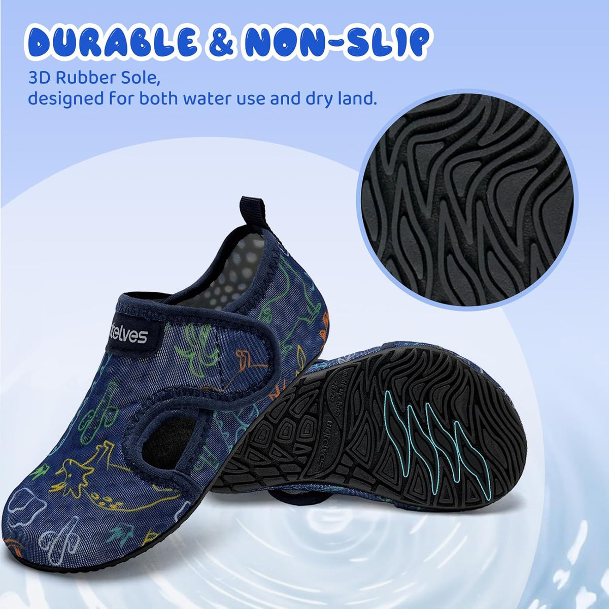 WateLves Kids Water Shoes - Non-Slip Quick Dry Aqua Socks for Toddlers | Ideal for Beach & Swim