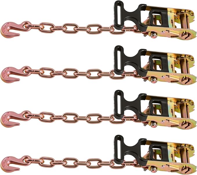 VEVOR Wheel Chock Tie-Down Kit, Tire-Style Tow Dolly Strap, Car Tie Down Kit with Heavy-Duty Hook, Break Strength 10009 lbs & Working Load 3333 lbs Motorcycle System for ATV, SUV, Snowmobiles