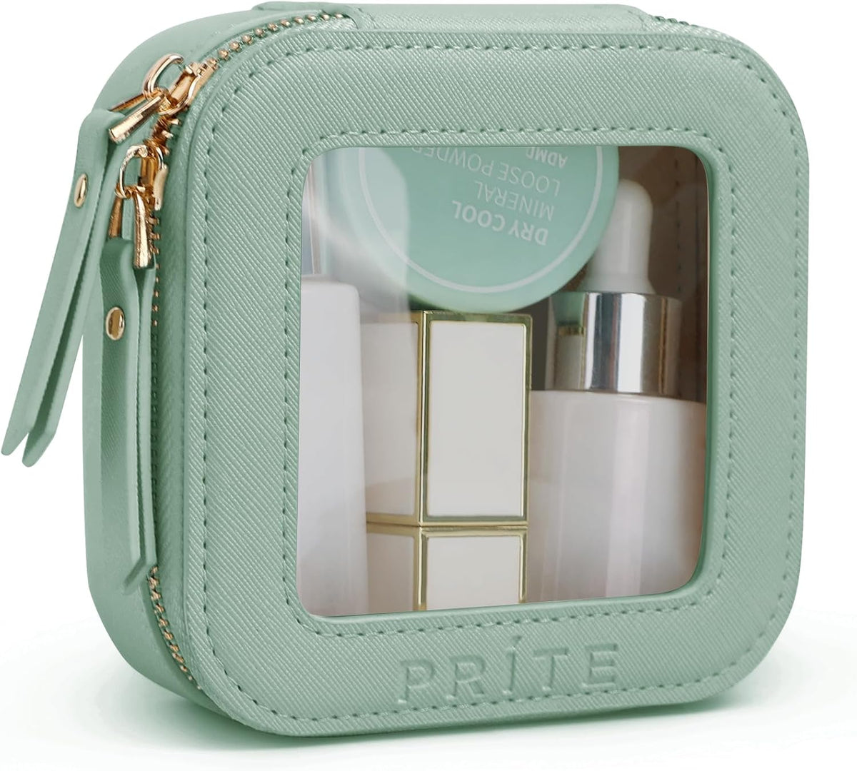 Prite Clear Makeup Bag Travel Cosmetic Organizer Toiletry Case for Women