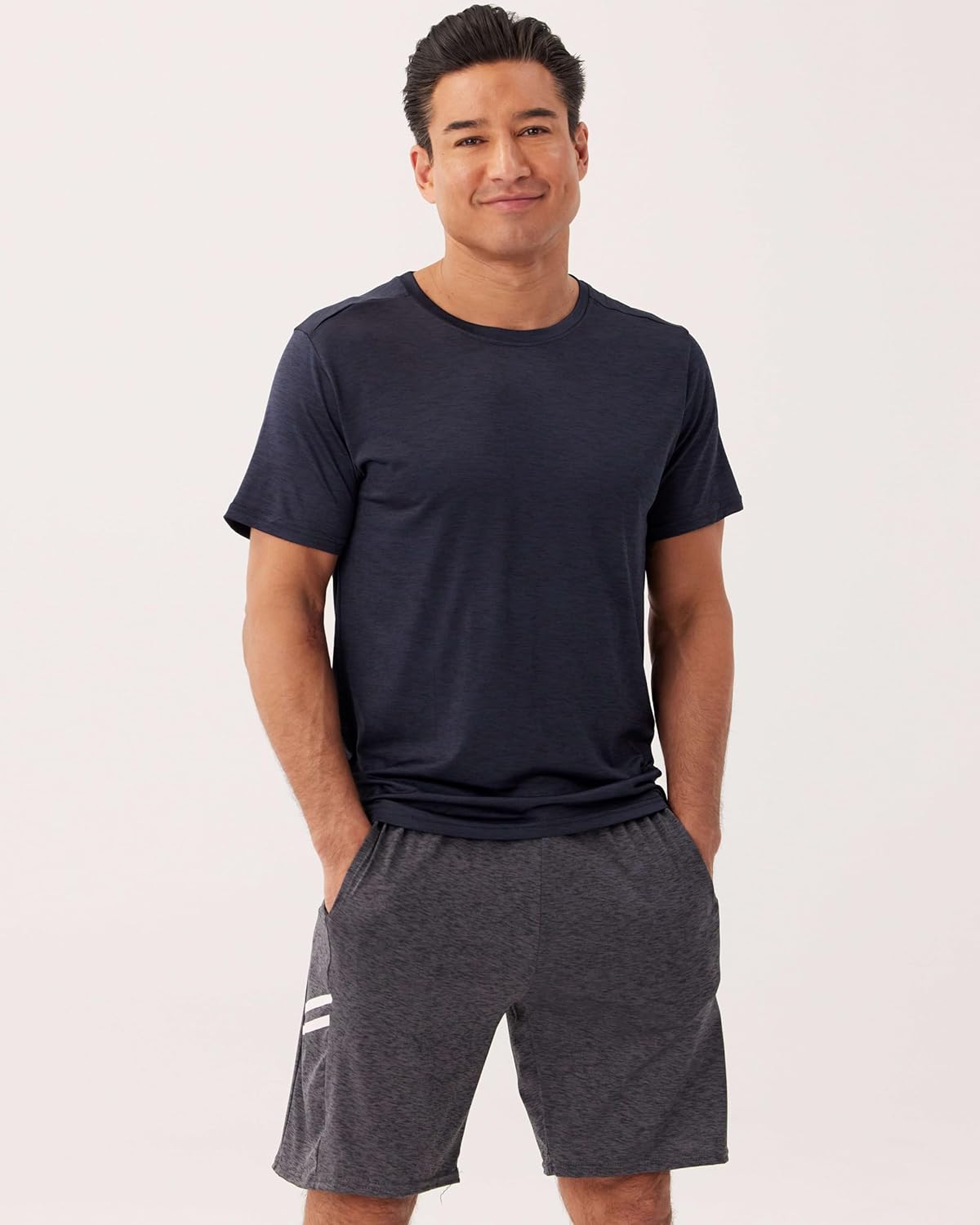 Real Essentials Men's Dry-Fit Short Sleeve Crew Neck T-Shirts - 5 Pack for Gym & Fitness Activities