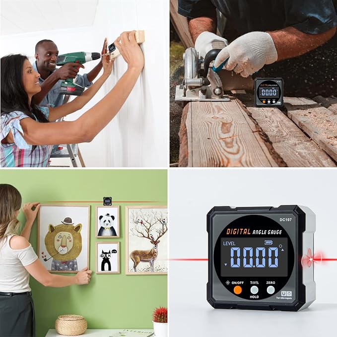 Digital Angle Finder with Electronic Laser