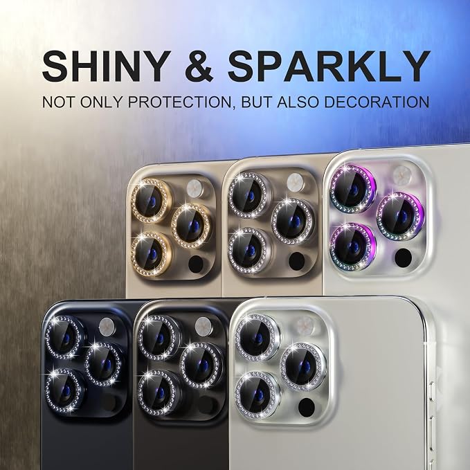 Choiche Compatible for iPhone 15 Pro/iPhone 15 Pro Max Camera Lens Protector