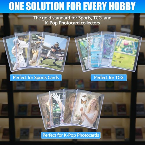 DEDC Toploaders & Soft Penny Sleeves Bundle - Rigid Card Protectors for TCG/CCG, Baseball & Photocards
